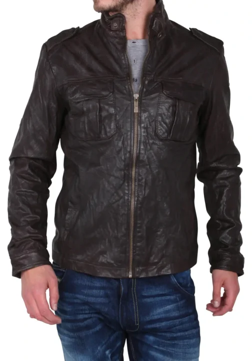 Mens Leather Jacket - LJM062