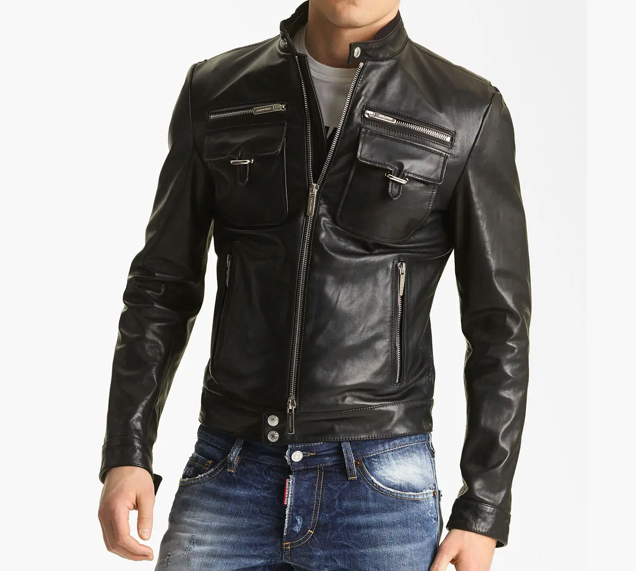 Mens Leather Jacket - LJM067