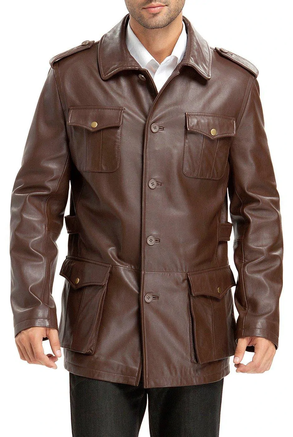 Mens Leather Jacket - LJM086