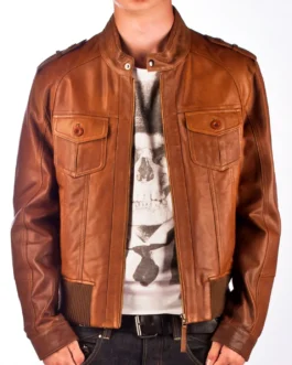 Mens Leather Jacket - LJM093