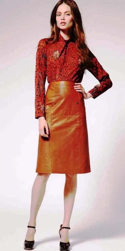 Womens Leather Skirts & Shorts - LSK050