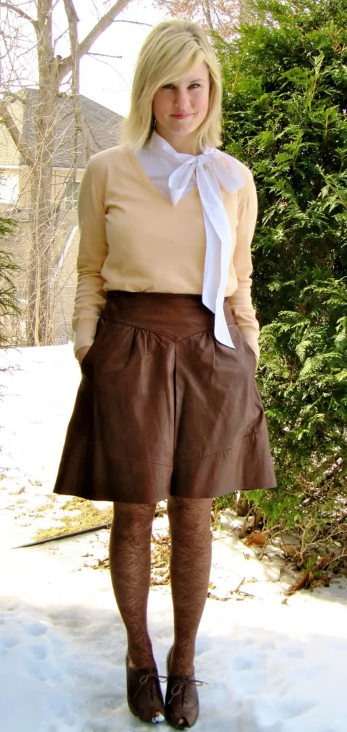 Womens Leather Skirts & Shorts - LSK061