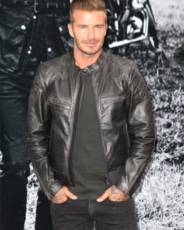 David  Beckham Leather Jacket #1