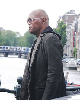 Samuel Jackson The Hitman’S Wife’S Bodyguard Leather Blazer