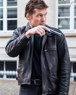 Sam Worthington Kidnapping Mr Heineken Leather Jacket