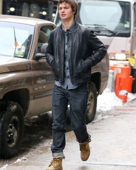 Ansel Elgort Leather Jacket