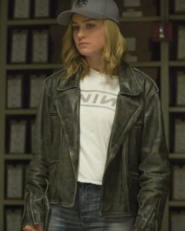 Brie Larson Captain Marvel Leather Jacket