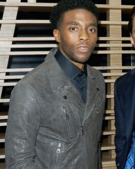 Chadwick Boseman Leather Jacket #1