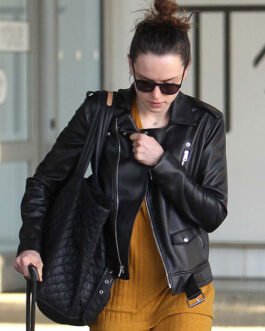 Daisy Ridley Leather Jacket #2