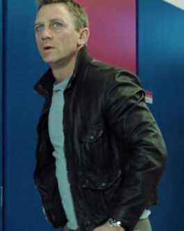 Daniel Craig Royal Casino Leather Jacket