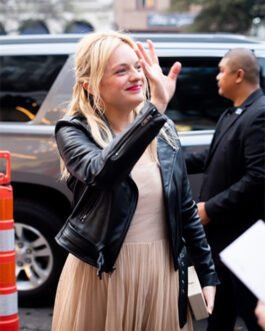 Elisabeth Moss Leather Jacket