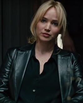 Jennifer Lawrence Joy Leather Blazer