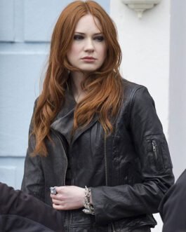 Karen Gillan Leather Jacket