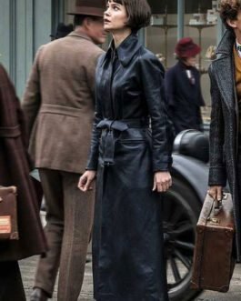 Katherine Waterston Fantastic Beasts Leather Long Coat