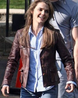 Keri Russell Bedtime Stories Leather Blazer