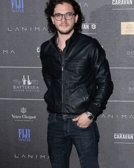 Kit Harington Battersea Annual Party Leather Jacket