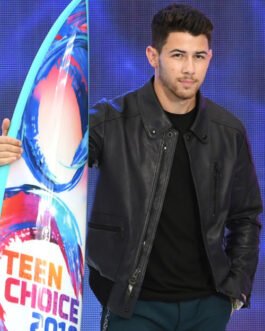 Nick Jonas Leather Jacket #1