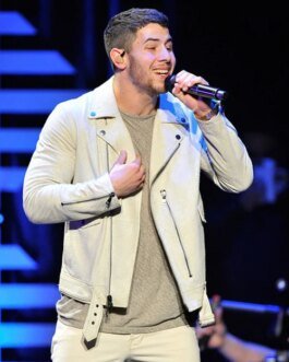 Nick Jonas Leather Jacket #3