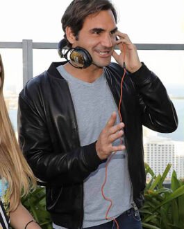 Roger Federer Leather Jacket # 1