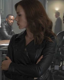 Scarlett Johansson Captain America: Civil War Leather Jacket