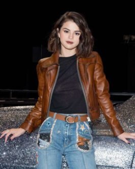 Selena Gomez Coach Ss18 Leather Jacket