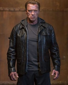 Terminator Genisys Arnold Schwarzenegger Leather Jacket